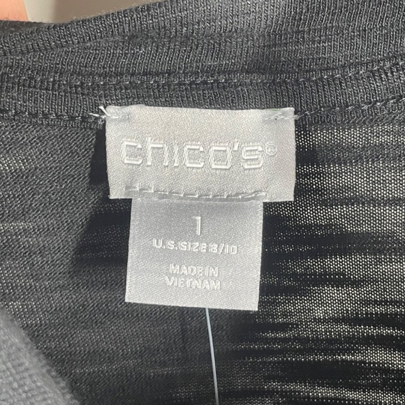 NEW Chicos Dress Womens 8 10 black maxi sheath casual classic - Picture 4 of 10